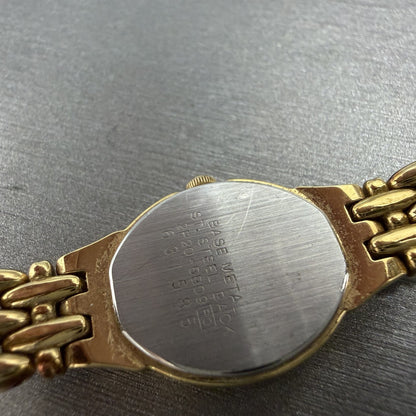 Seiko Watch Women 17mm Champagne Dial Gold Tone Oval 2P20-5B09 New Battery9