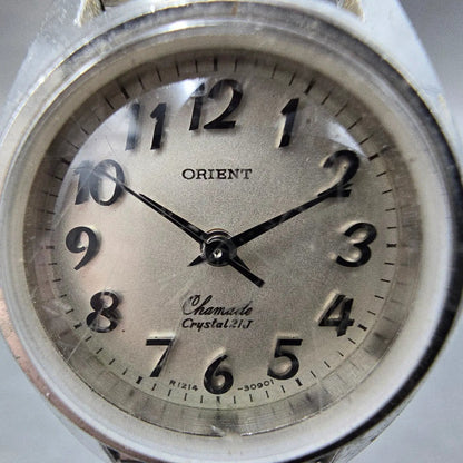 Orient Chamade Watch Women 23mm Silver Dial Silver Tone Manual E121-30900 Runs1