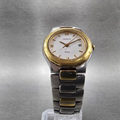 Tissot PRX Watch Women 27mm White Dial Two Tone Date Round P440 PARTS6