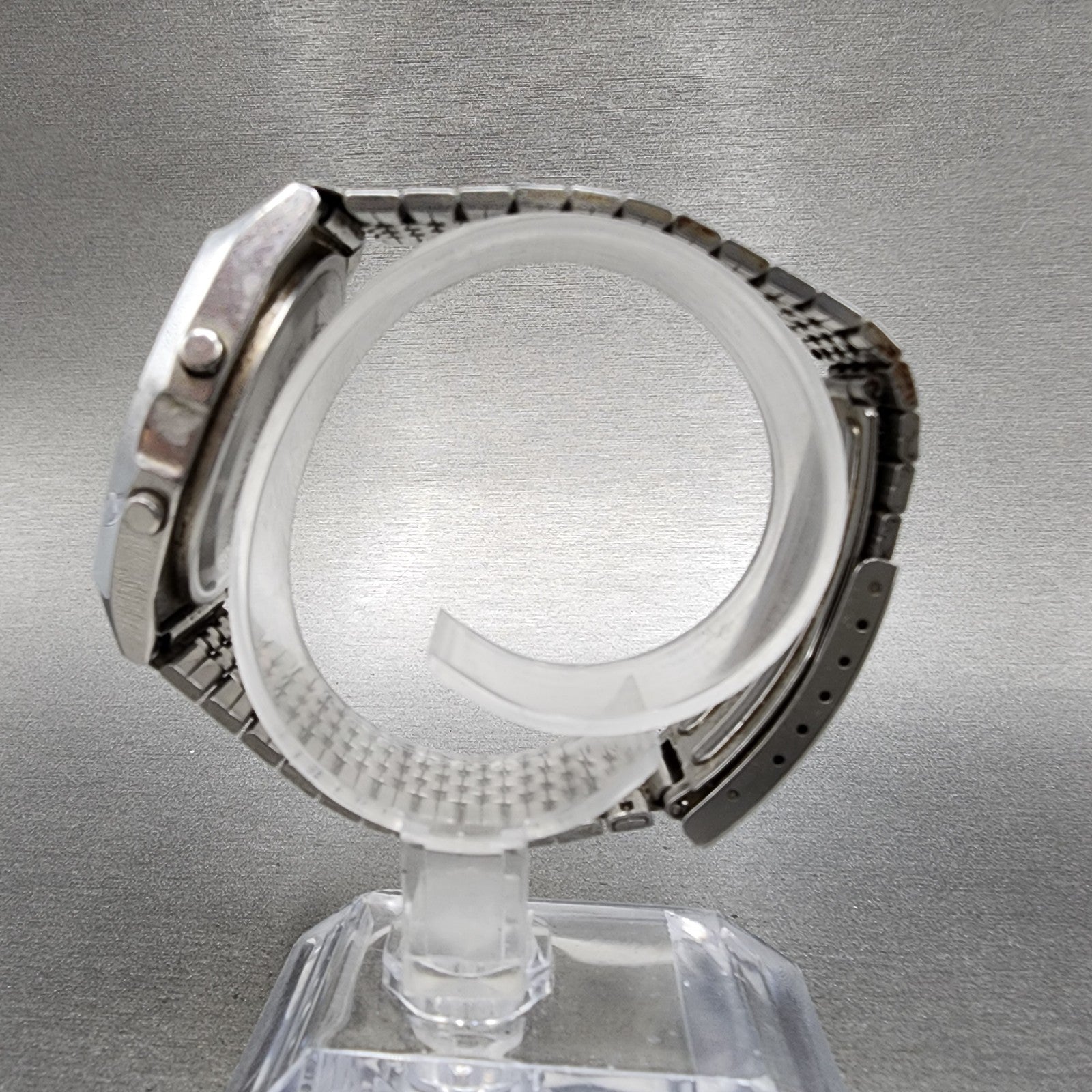 Casio W35 Watch Men 36mm Silver Tone LCD Alarm Chrono New  Battery6