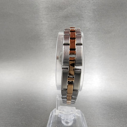 Caravelle Watch Women 24mm Silver Dial Two Tone Round 45L175 New Battery