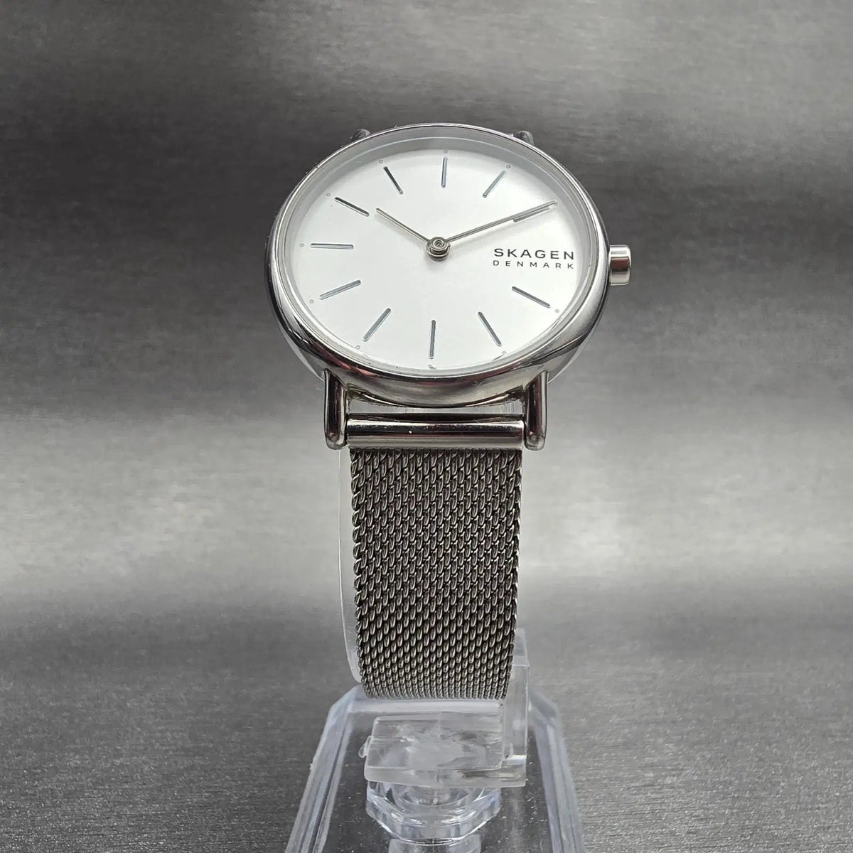 Skagen Signatur Lille Watch Women 30mm Silver Dial Silver Tone SKW2692 New Batt5