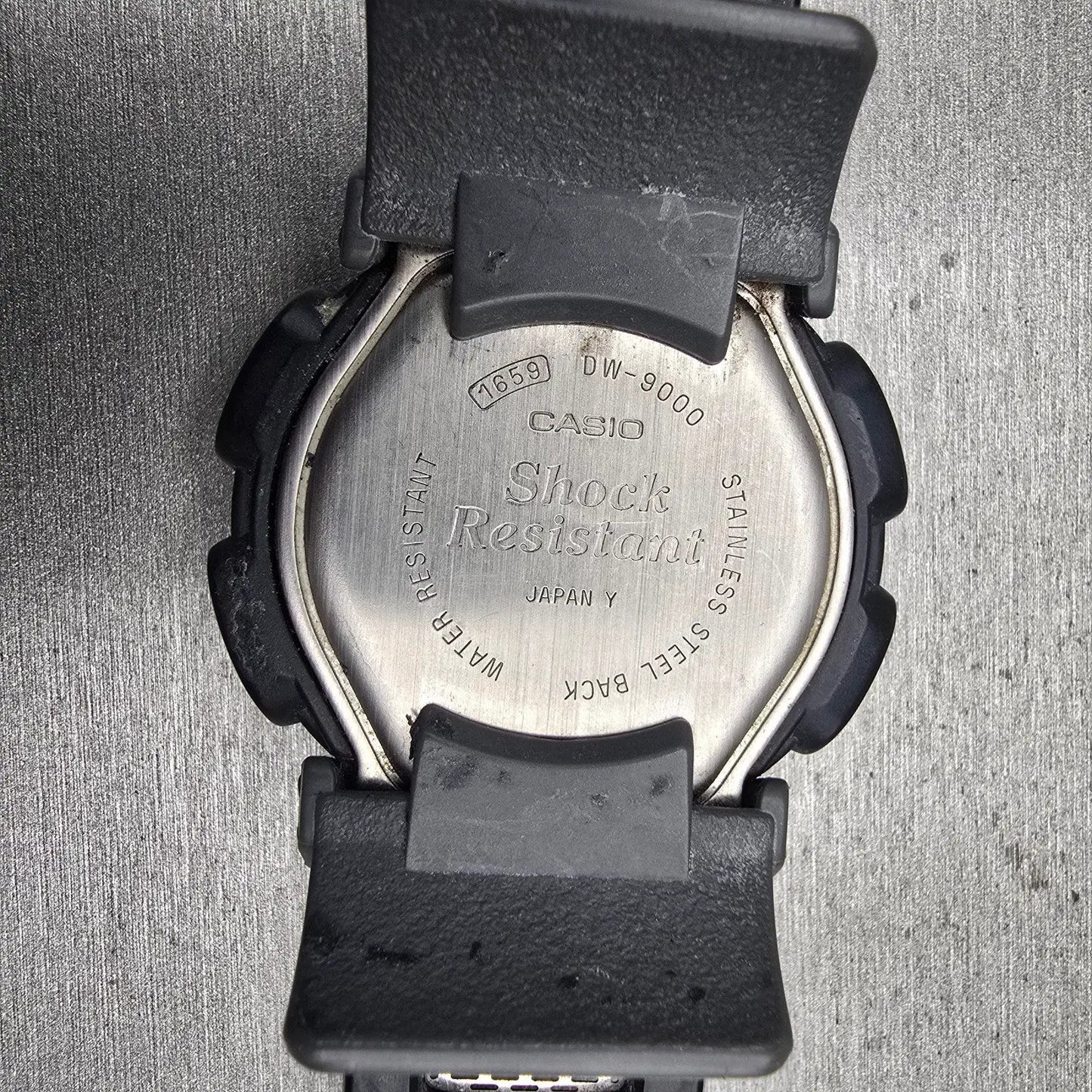 Casio G-Shock DW-9000 Watch Men 47mm Black Dial Black Tone Alarm Chrono New Batt10