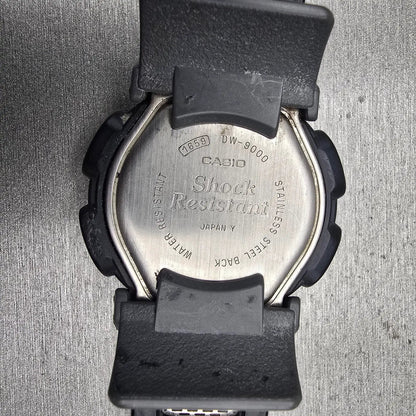 Casio G-Shock DW-9000 Watch Men 47mm Black Dial Black Tone Alarm Chrono New Batt10
