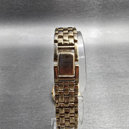 Seiko Watch Women 24mm Gold Dial Gold Tone Date Round 7N82-0071 New Battery7