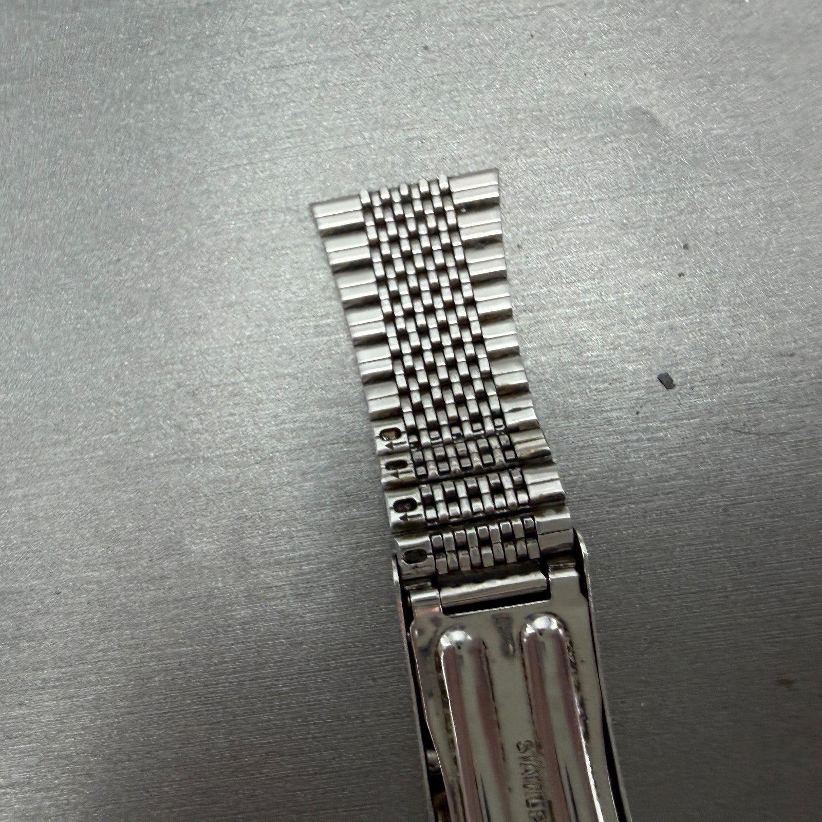 Seiko Chronos Watch Men 34mm Black Dial Silver Tone Daydate 8123-7090 New Batt16