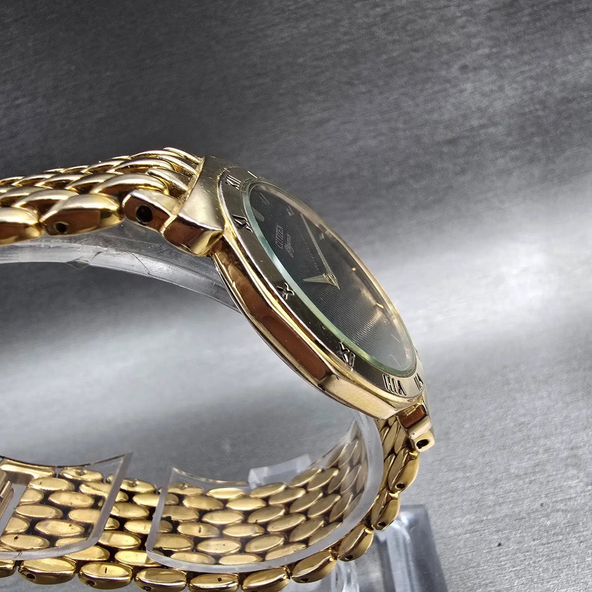 Citizen Elegance Watch Men 34mm Black Dial Gold Tone Round 1020-S61119 New Batt3
