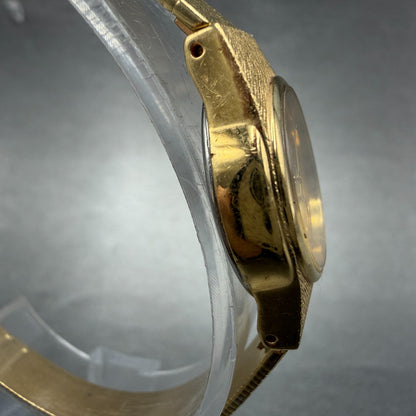 Seiko watch Women 19mm Champagne Dial Gold Tone Round V401-1819 New Battery HJ83