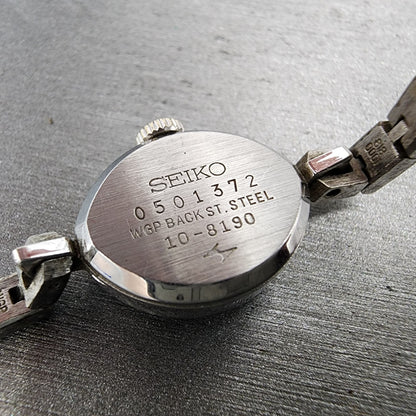 Seiko Solar Watch Women 14mm White Dial Silver Tone Round 1081909