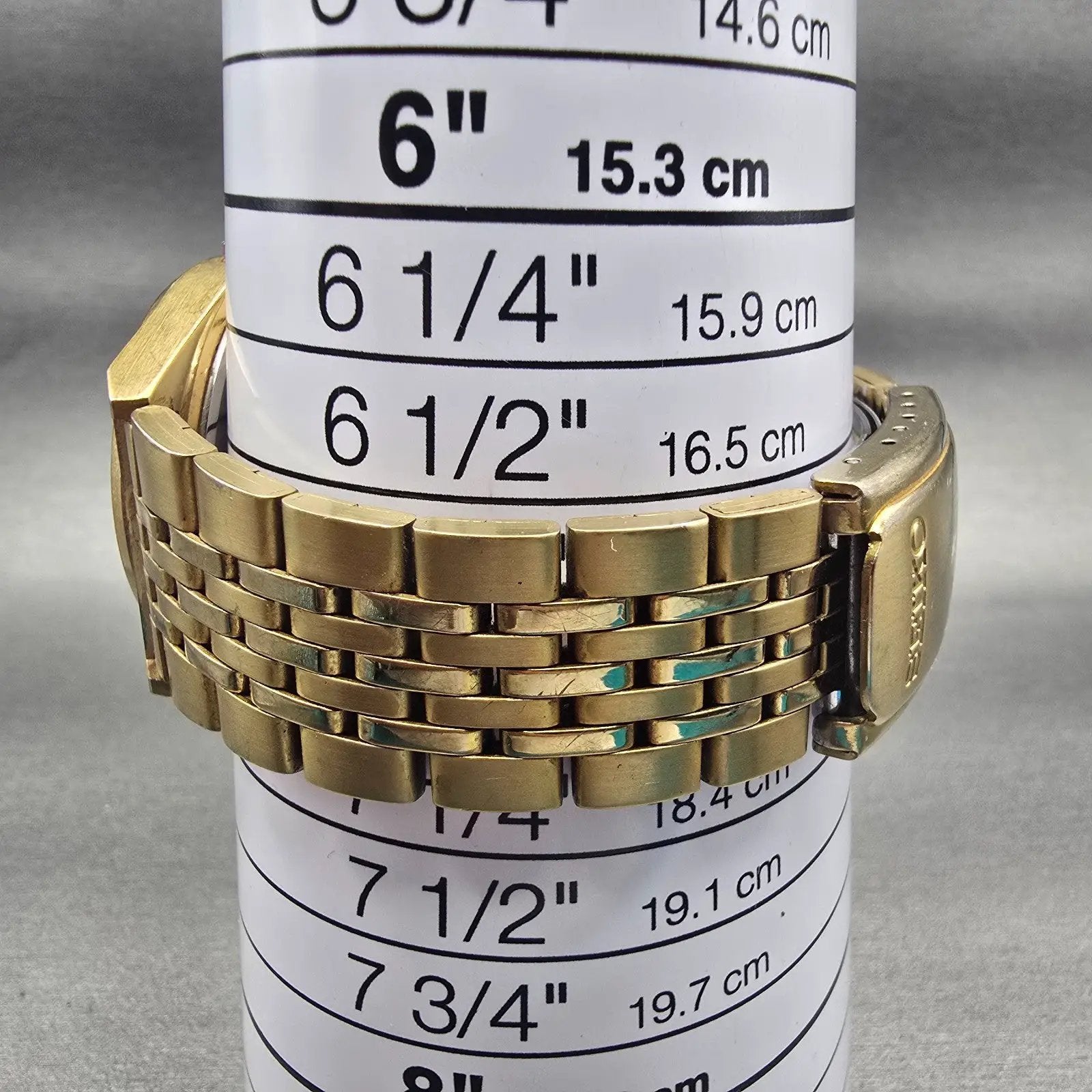 Seiko Watch Men 35mm Champagne Dial Gold Tone Daydate Round V743-9029 New Batt9