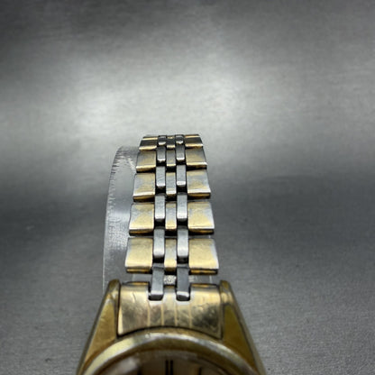 Seiko SQ Watch Women 25mm Champagne Dial Gold Tone Daydate 4326-0019 New Battery6