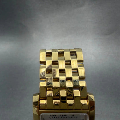 Wittnauer Tank Watch Men 26mm White Dial Gold Tone Rectangle 11A01 New Battery4