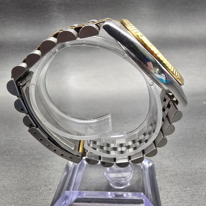 Seiko President Watch Men 36mm Gold Dial Two Tone Daydate 5Y23-8A60 New Battery8