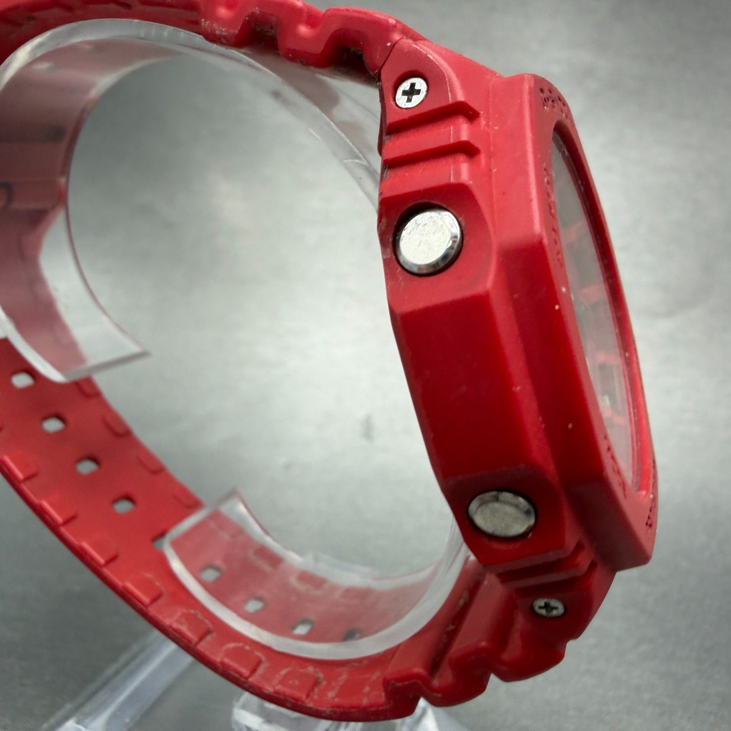 Casio G-Shock GA-2100 Watch Men 46mm Red Analog Digital Alarm Chronograph Works3