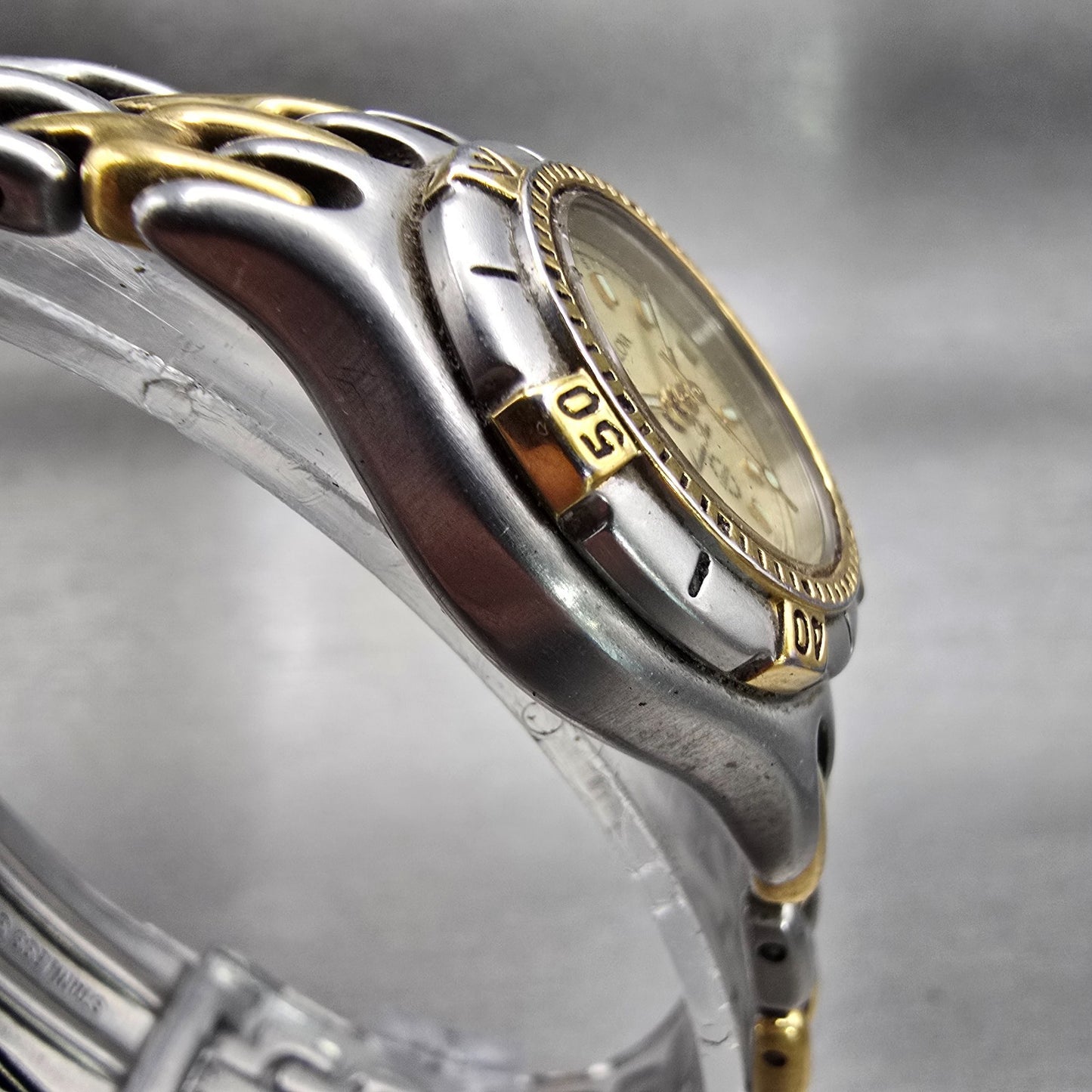 Bulova Marine Star Watch Women 24mm Champagne Dial Two Tone Date Round New Batt3