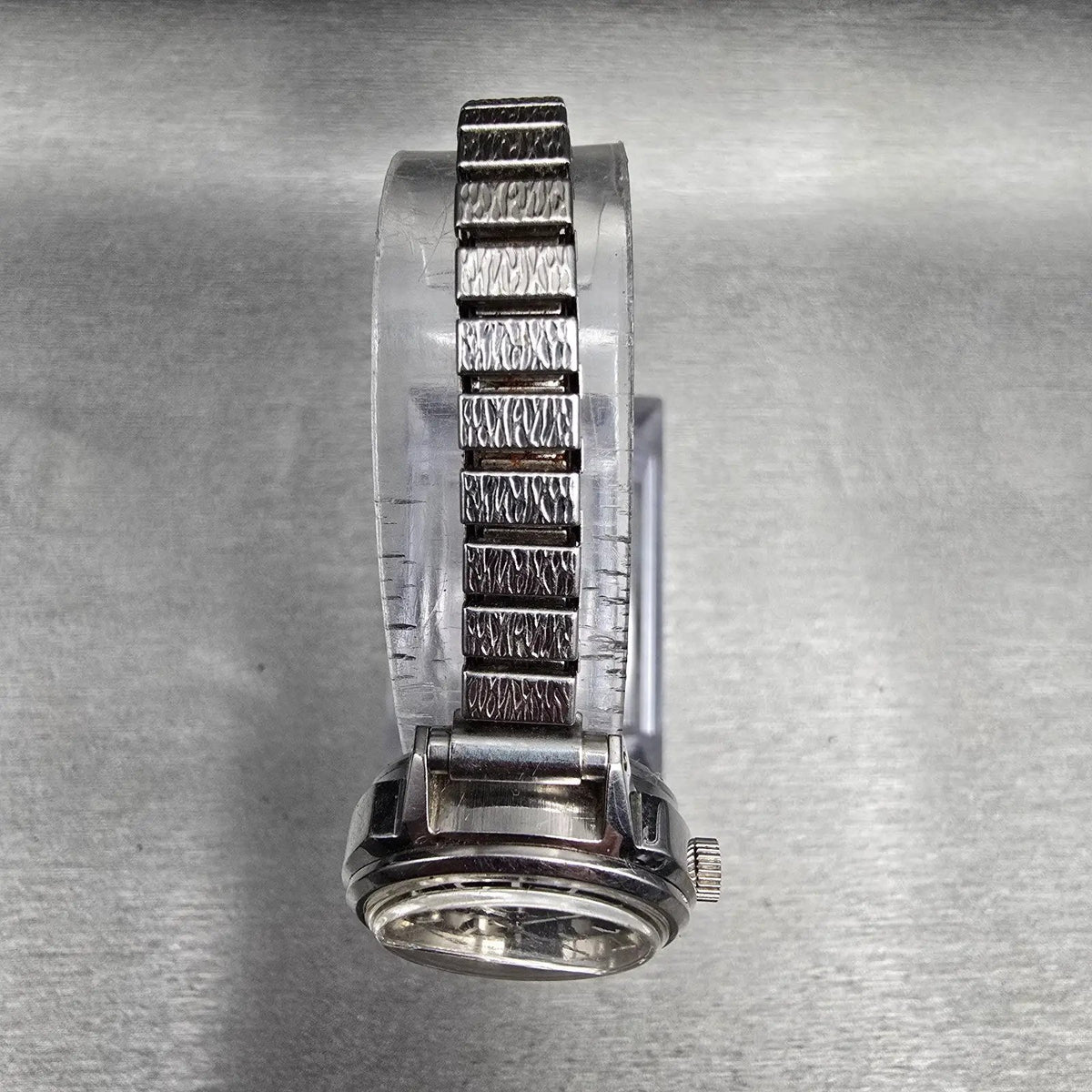 Seiko Automatic Watch Women 23mm Black Dial Silver Date 4205-0030 Works4