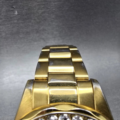 Invicta Watch Women 39mm Champagne Dial Gold Tone Date Round 15252 New Battery4