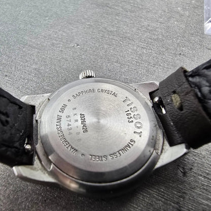 Tissot PR 50 Watch Women 25mm Silver Dial Steel Date Leather J326/426 New Batt9