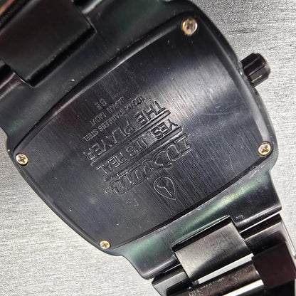 Nixon The Player Watch Men 40mm Black Dial Black Tone Rectangle New Battery10