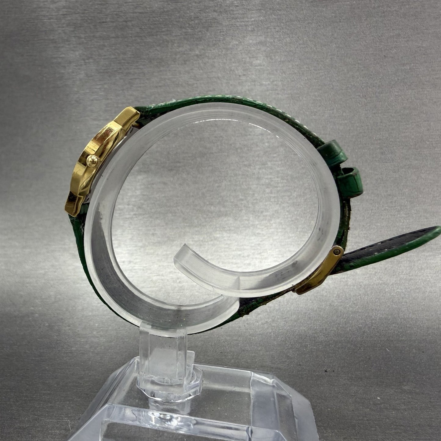 Movado Horizon Watch Women 24mm Green Dial Gold Tone Round 87-90-820 New Battery6