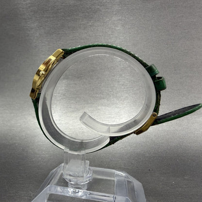 Movado Horizon Watch Women 24mm Green Dial Gold Tone Round 87-90-820 New Battery6