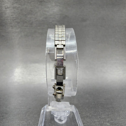 VTG Baylor Watch Women 17mm Pink Dial Silver Tone Oval Manual Wind Runs