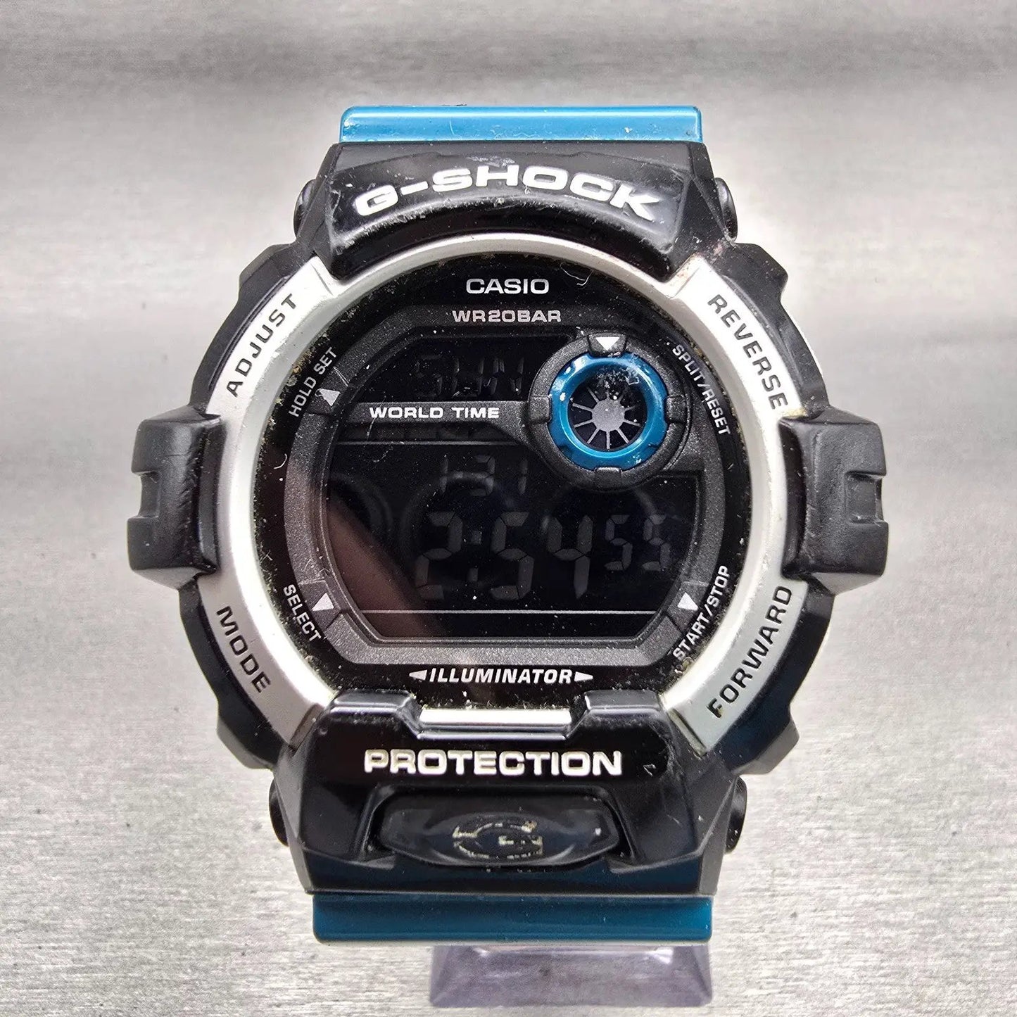 Casio G-Shock G-8900SC Watch Men 52mm Black Blue Chronograph Alarm New Battery0