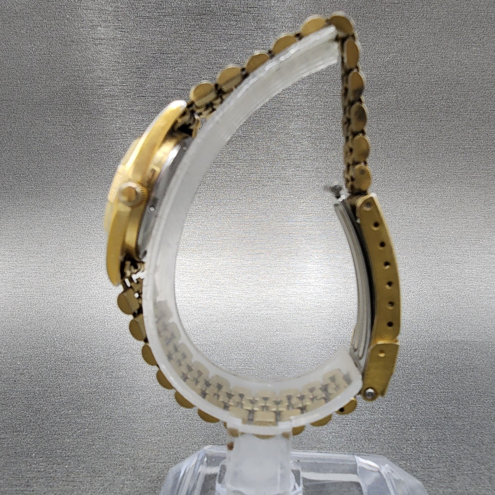 Bulova Marine Star Watch Women 24mm Champagne Dial Gold Tone Date 92G25 PARTS7