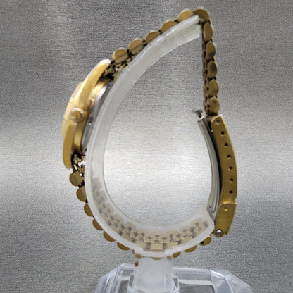 Bulova Marine Star Watch Women 24mm Champagne Dial Gold Tone Date 92G25 PARTS7