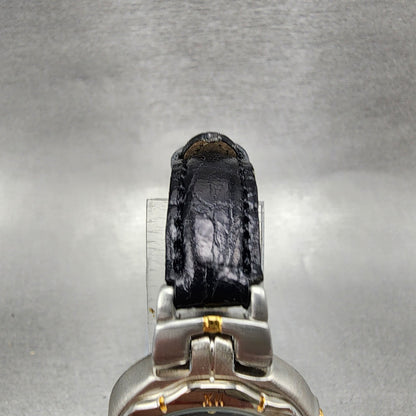 Seiko Pulsar Watch Women 27mm Black Dial Two Tone Date V7826B80 New Battery4