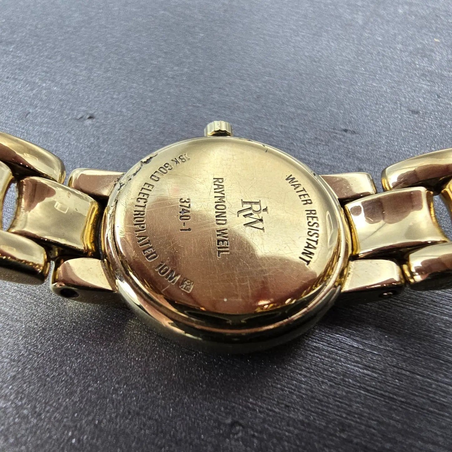 Raymond Weil Watch Women 21mm Champagne Dial Gold Plated Round 3740-1 NewBattery9