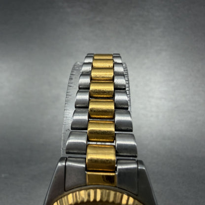 Seiko Watch Women 24mm Gold Dial Two Tone Daydate Round 7n83-0041 New Battery K44