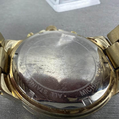 Michael kors Chronograph Watch Women 38mm Champagne Dial Gold Tone Date New Batt9