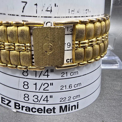 Elgin Tank Watch Men 23mm Champagne Dial Gold Rectangle Diamond Quartz New batt10