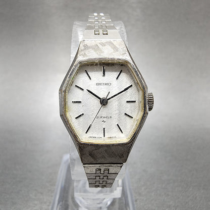 Seiko Watch Women 19mm Silver Dial Silver Tone Manual Octagon 11043390 Runs0