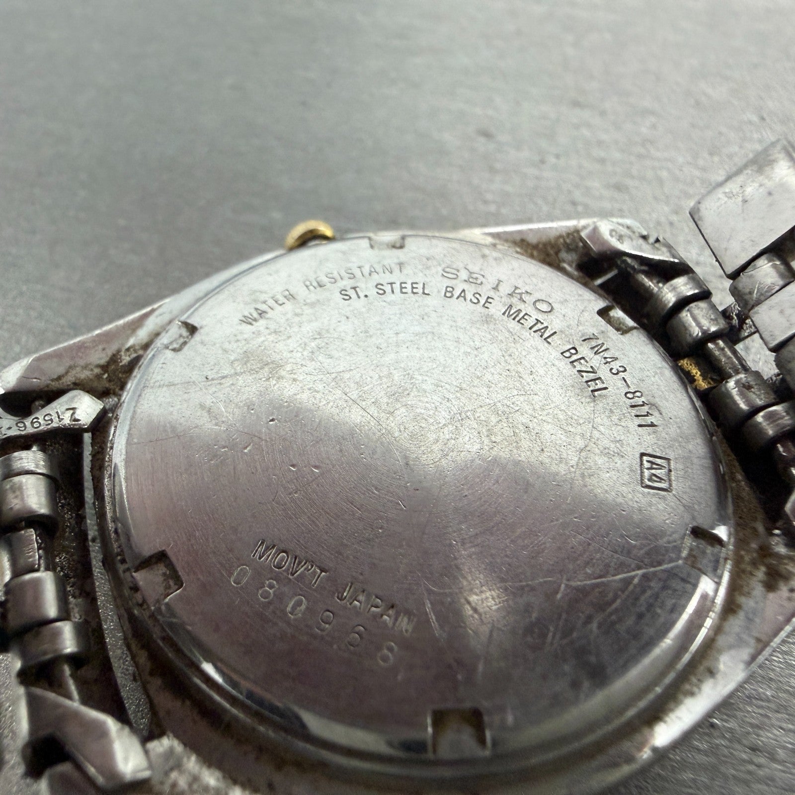 Seiko President Watch Men 36mm Silver Dial Two Tone Daydate 7n43-8111 NewBatt MQ9