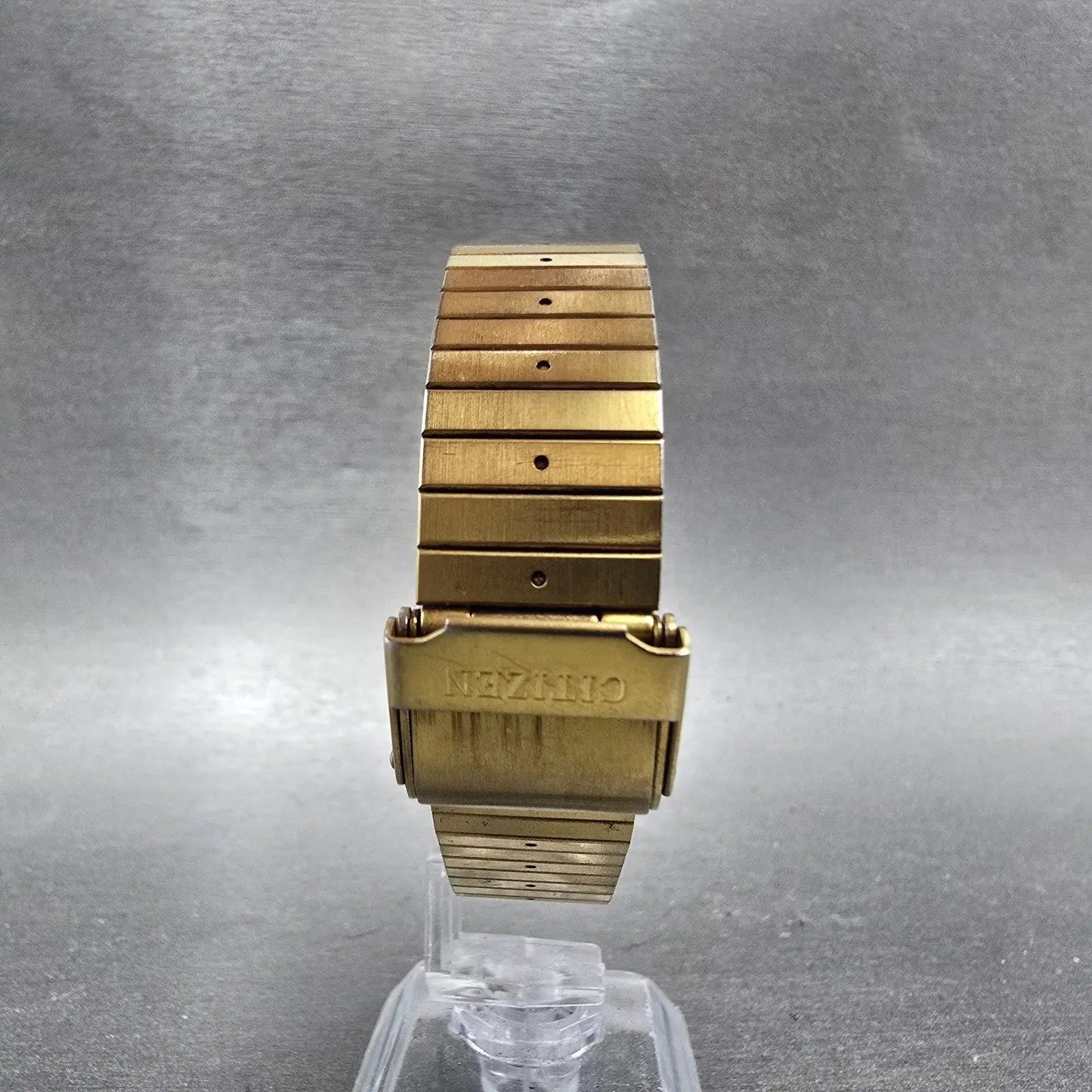 Citizen CQ Tank Watch Men 24mm Champagne Dial Gold Tone 3220-320948 New Battery7