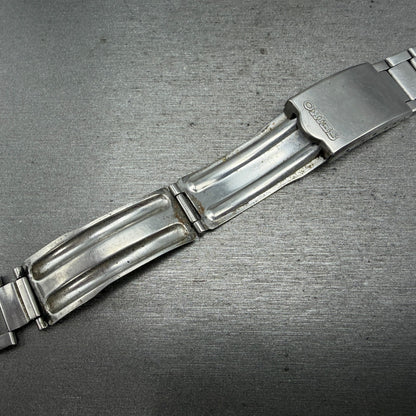 Seiko Bracelet 20mm Stainless Steel Silver Tone Tri Folding Clasp VTG Japan READ9