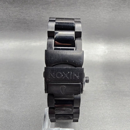 Nixon The Facet 38 Watch Men 38mm Black Dial Black Tone Round New Battery7