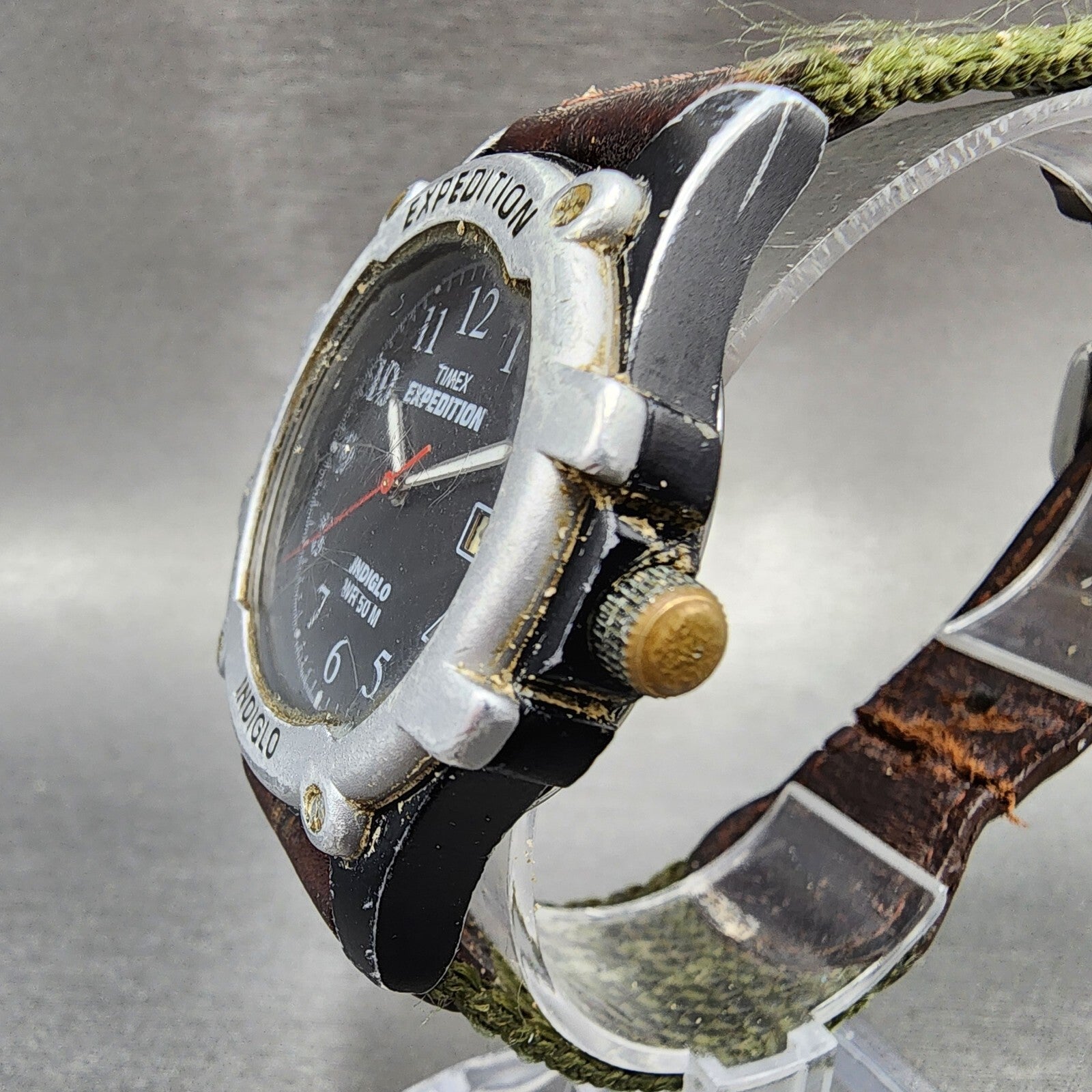 Timex Expedition Watch Men 37mm Black Dial Black Tone Date Round New Battery2