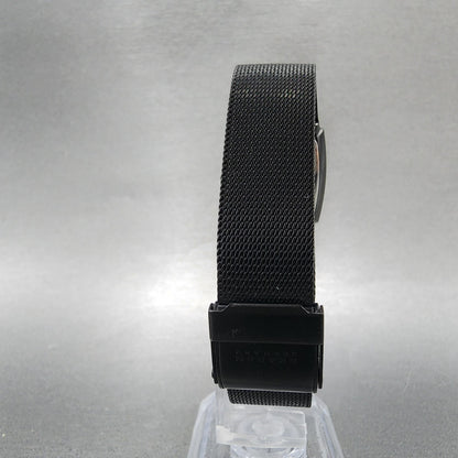Skagen Tank Watch Women 23mm Black Dial Black Tone Rectangle 396XSBB New Battery7