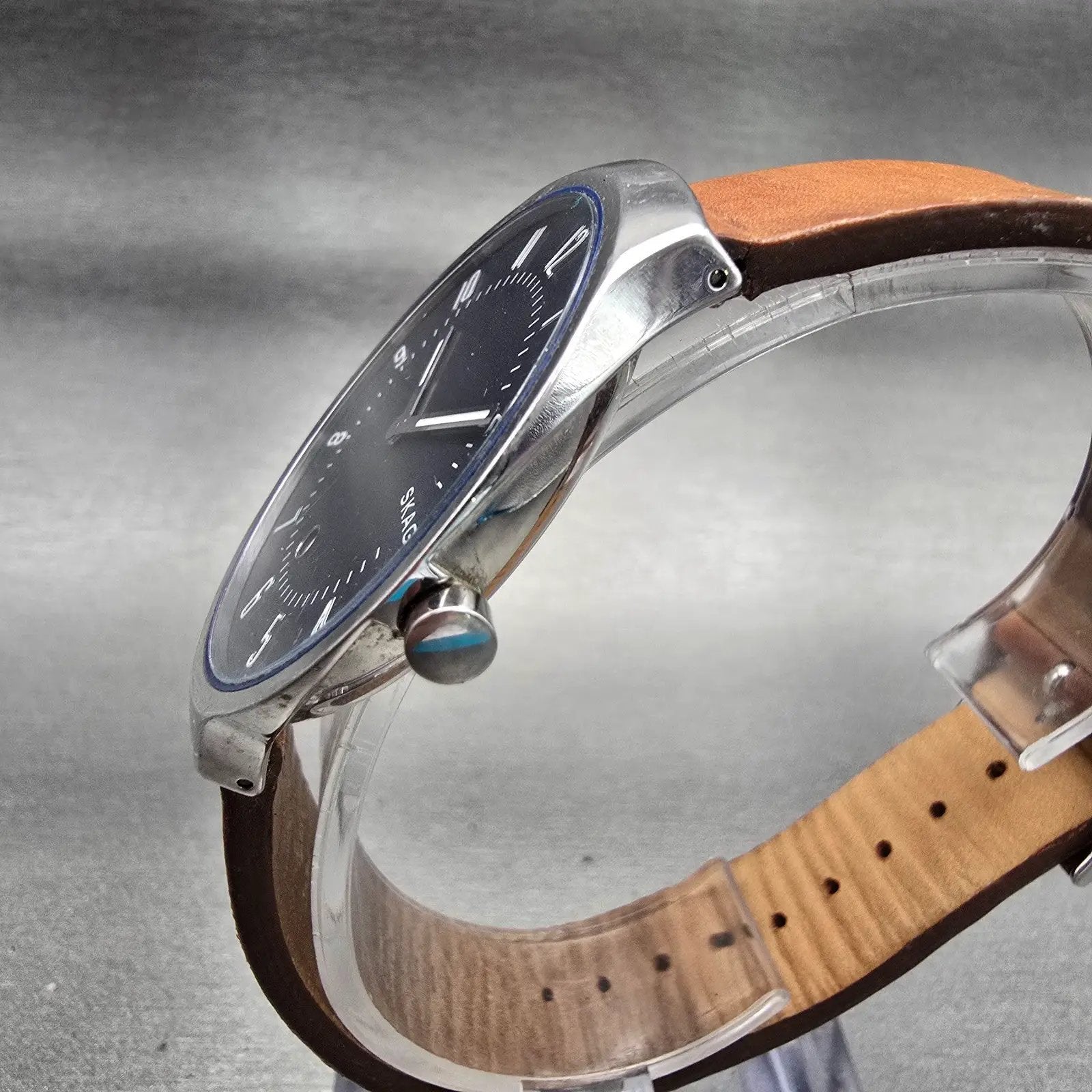 Skagen Grenen Watch Men 38mm Blue Dial Silver Tone Date Round SKW6457 New Batt2