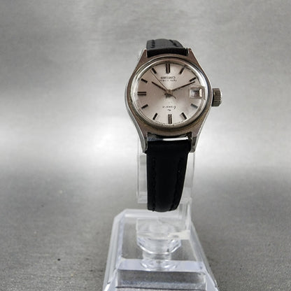 Seiko Matic Lady Watch Women 21mm Silver Dial Silver Tone Date 25170261 Runs5
