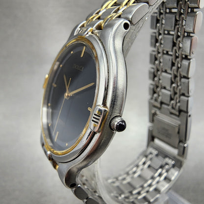 Seiko Dolce Watch Women 31mm Black Dial Two Tone Round 5e316000 New Battery2