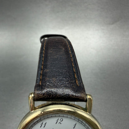 Seiko Avenue Watch Unisex 32mm White Dial Gold Tone Date 5P39-6070 New Battery4
