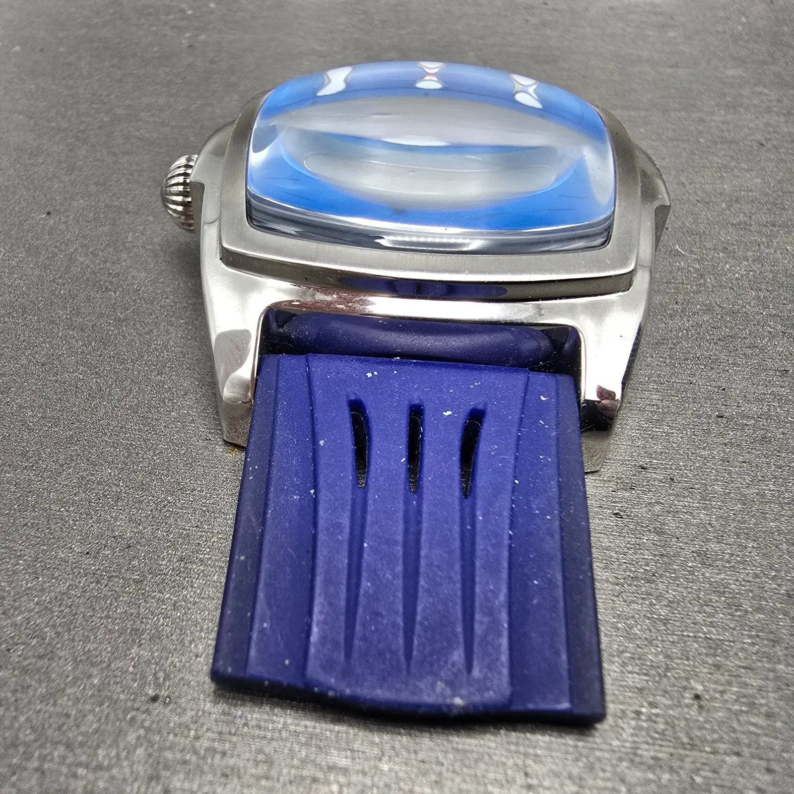 Invicta Lupha Watch Men 47mm Blue Dial Silver Tone Rectangle 21330 New Battery5