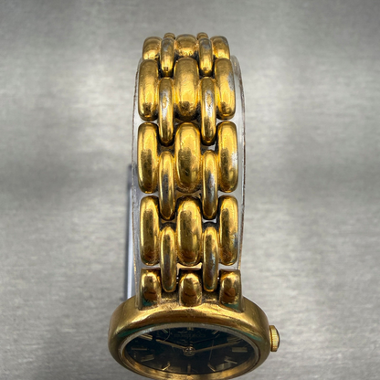 Seiko Watch Women 24mm Black Dial Gold Tone Round V700-6389 New Battery4