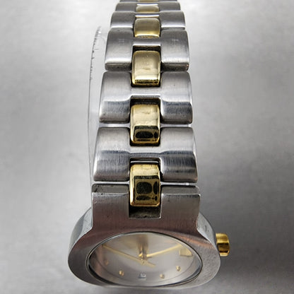 Skagen Watch Women 23mm Silver Dial Two Tone Date Round 236SGX New Battery