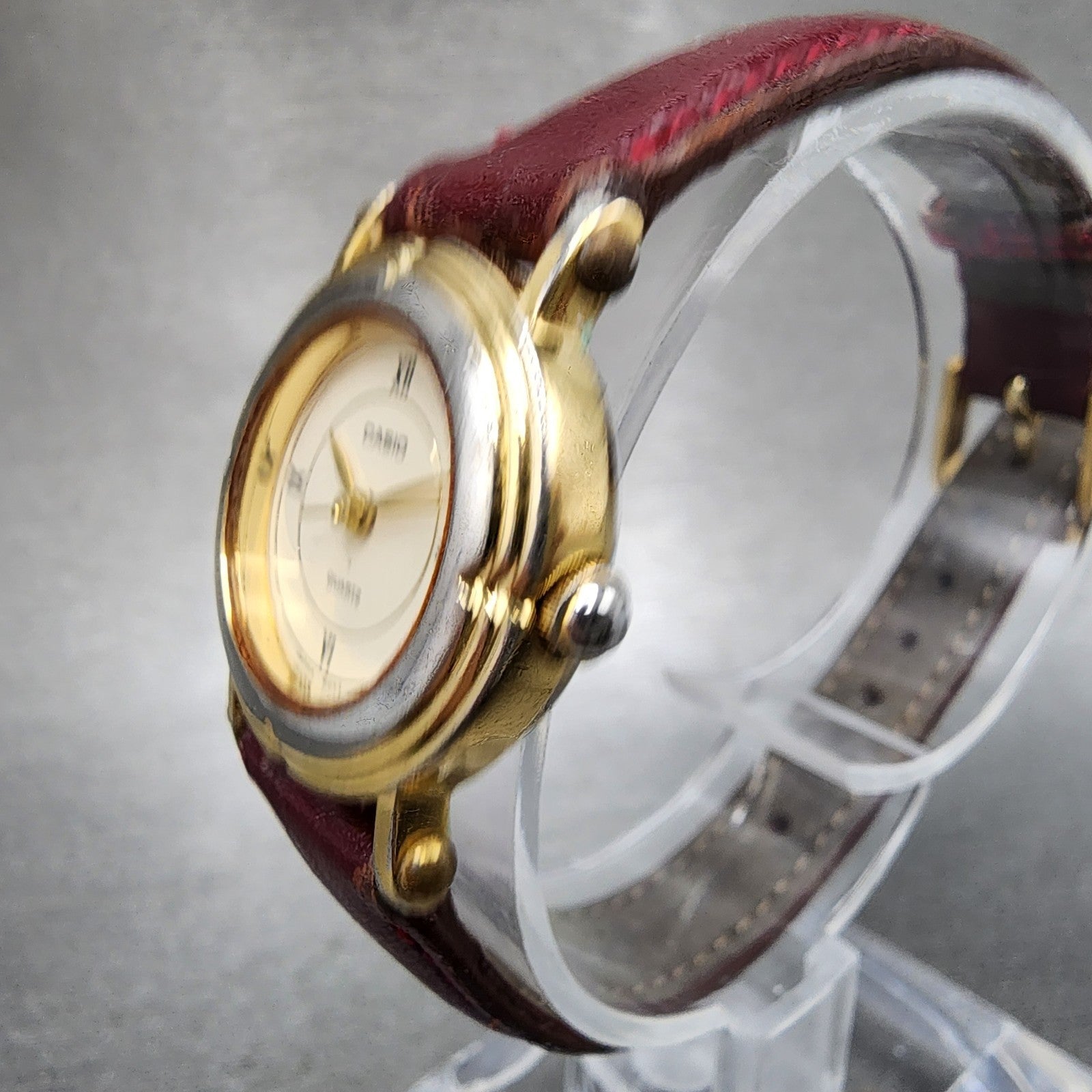 Casio LTP1106 Watch Women 23mm Cream Dial Two Tone Round Leather Band New Batt2