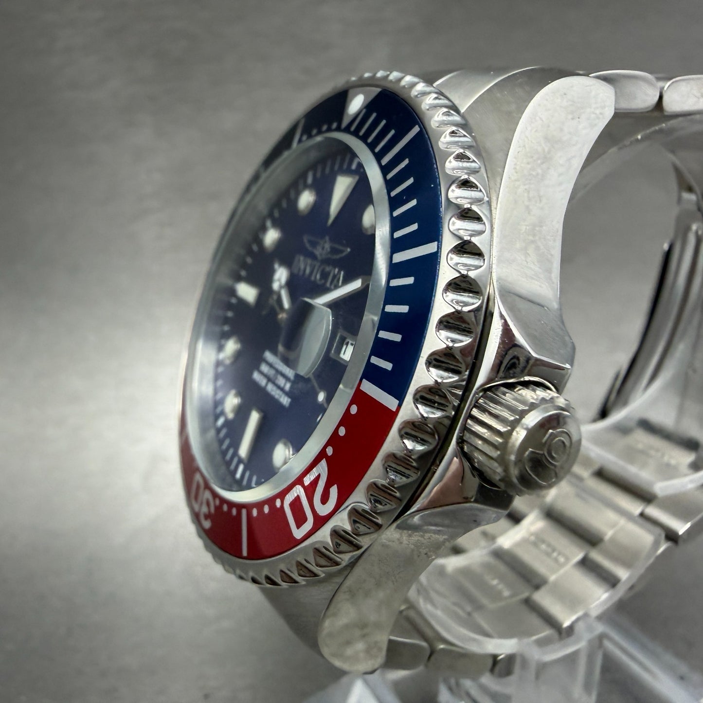 Invicta Pro Diver Watch Men 46mm Blue Dial Steel Date Pepsi 22823 Round New Batt2